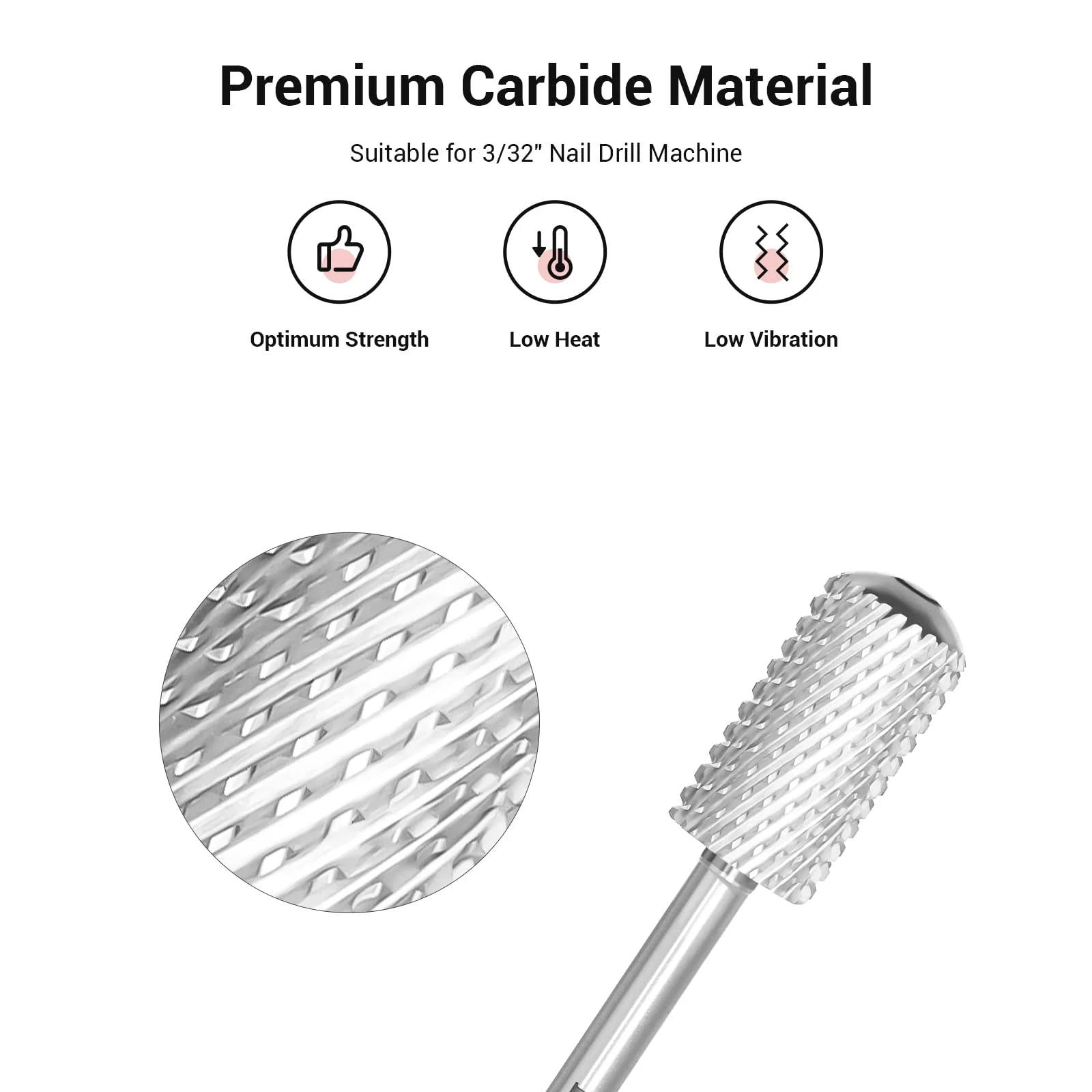 Round Top Large Barrel Carbide Nail Drill Bits-Coarse C (1 pc) - Image 2