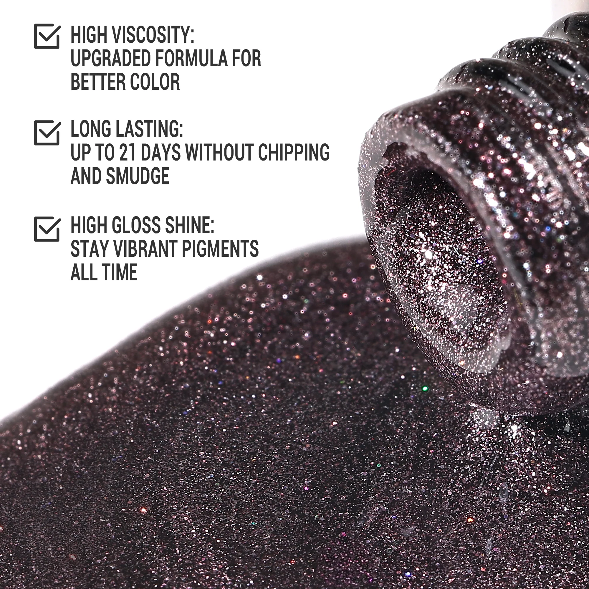 Z203 Saturn Energy Brown - TPO-Free Thick Gel Nail Polish(15ml) - Image 2