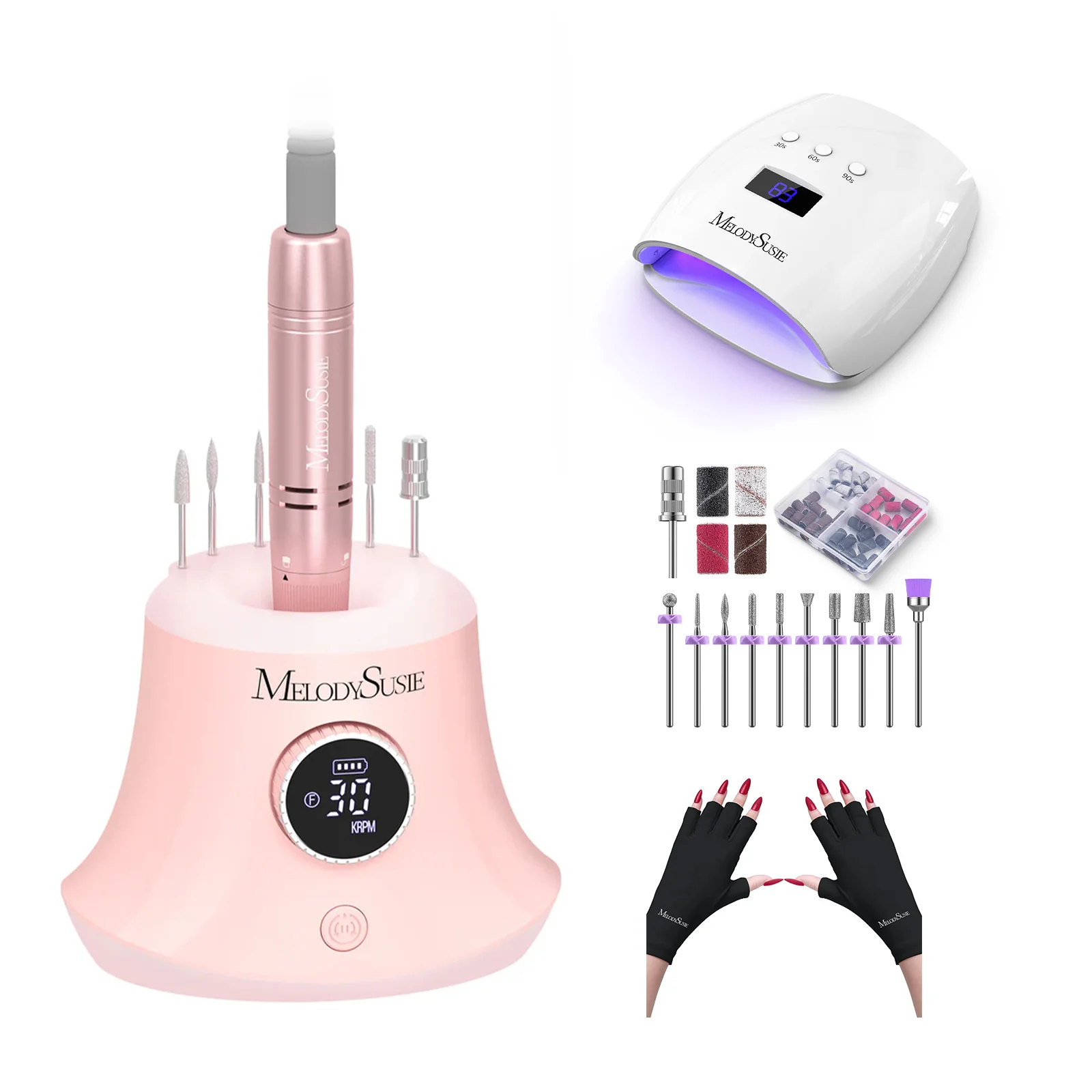SC320G Desktop Multifunctional Rechargeable Nail Drill 30,000RPM - Image 11