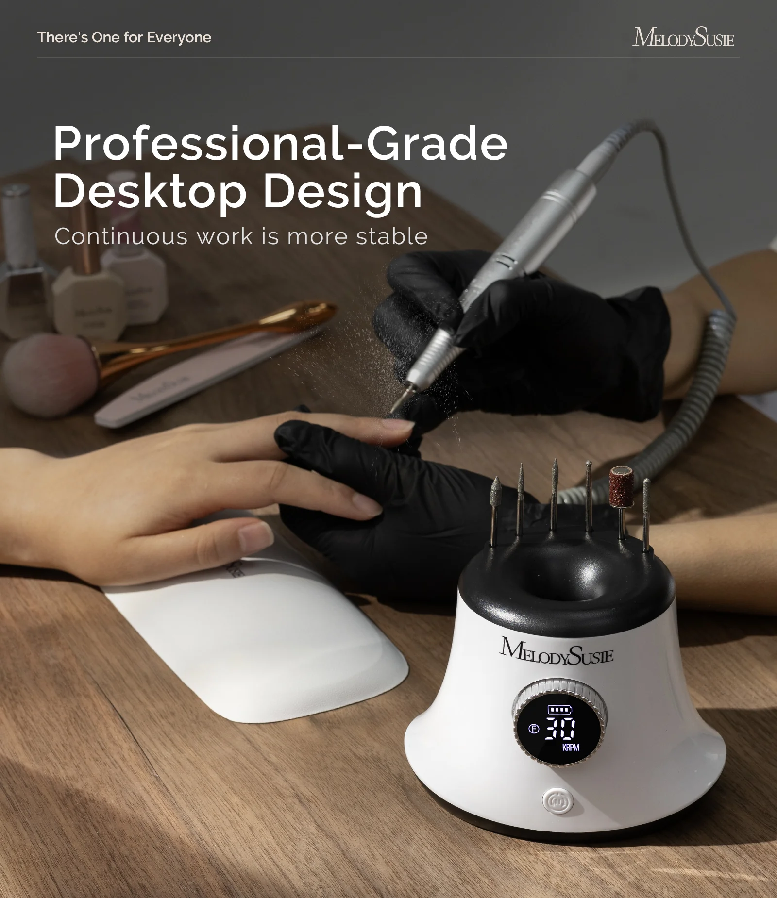 SC320G Desktop Multifunctional Rechargeable Nail Drill 30,000RPM - Image 2