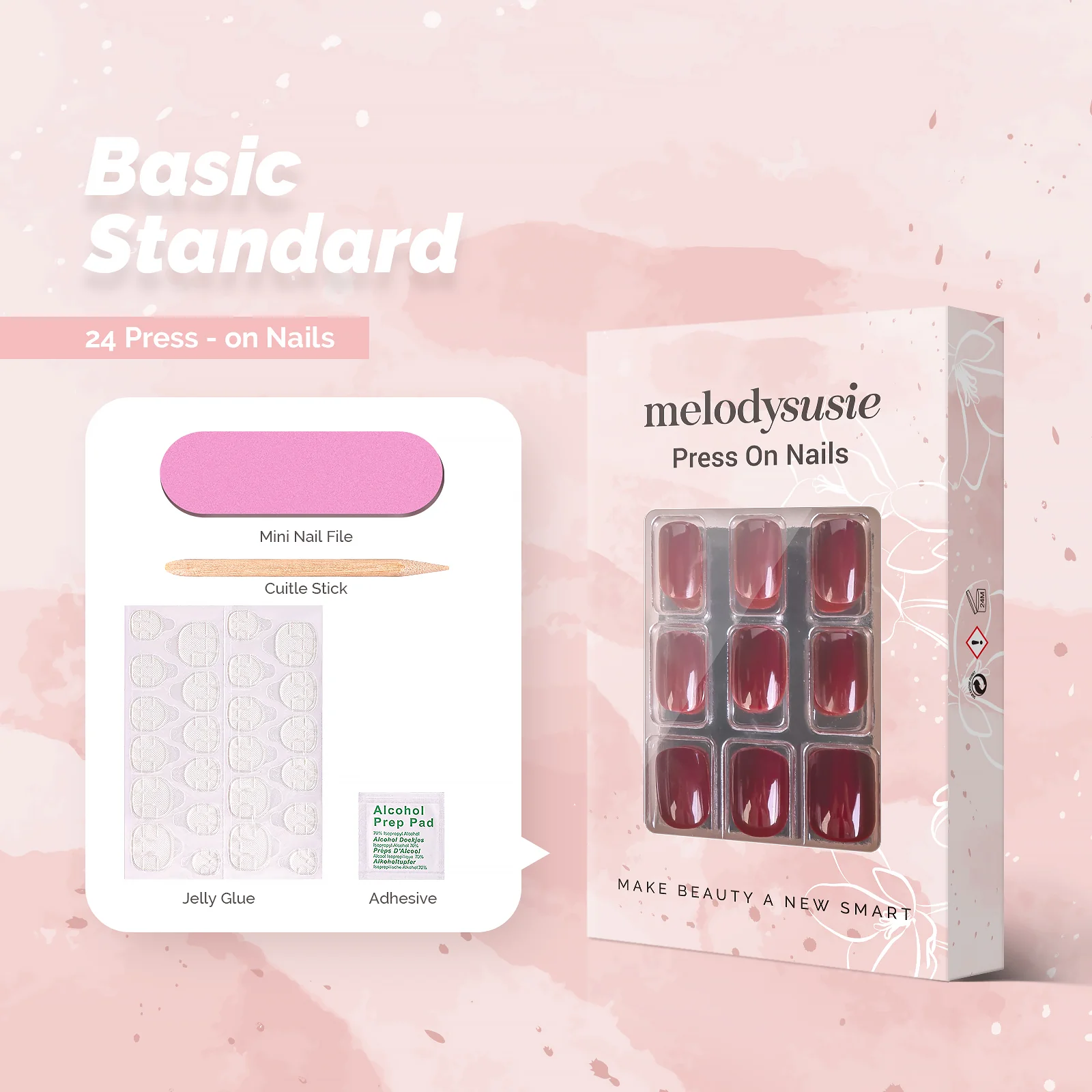 Scarlet Acrylic Press On Nails Kits - Image 3