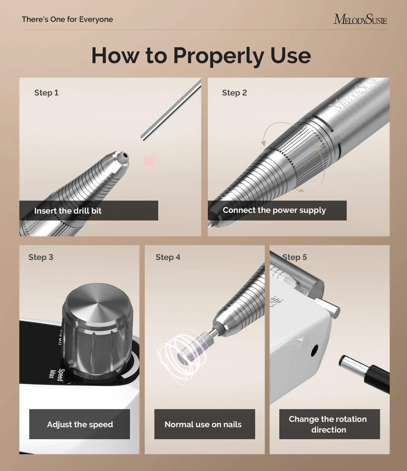 Selene(SC320D) Clip-On Rechargeable Nail Drill 30,000RPM - Image 4
