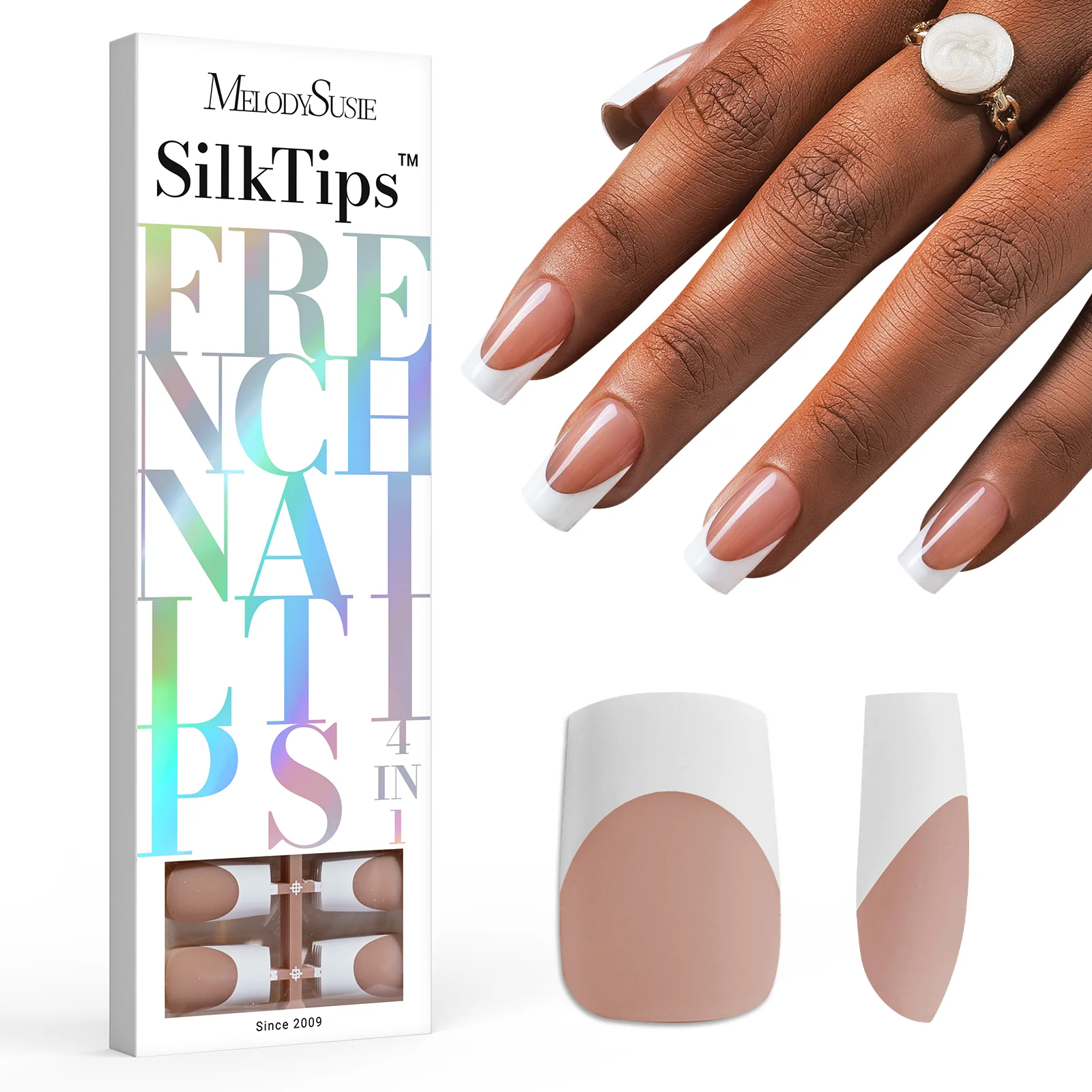 SilkTips 4 in 1 French Soft Gel Nail Tips - 150Pcs (US ONLY) - Image 15