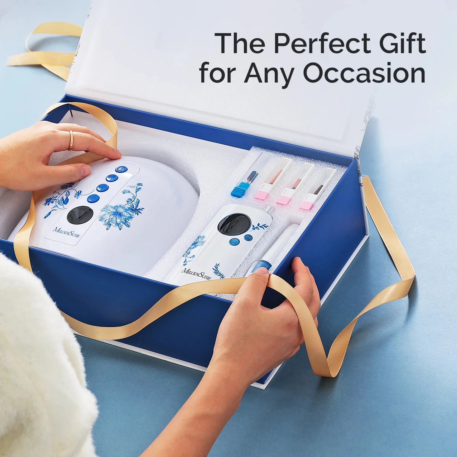 SM200F Plus Rechargeable 35,000RPM Nail Drill Art Design Gift Box - Image 4