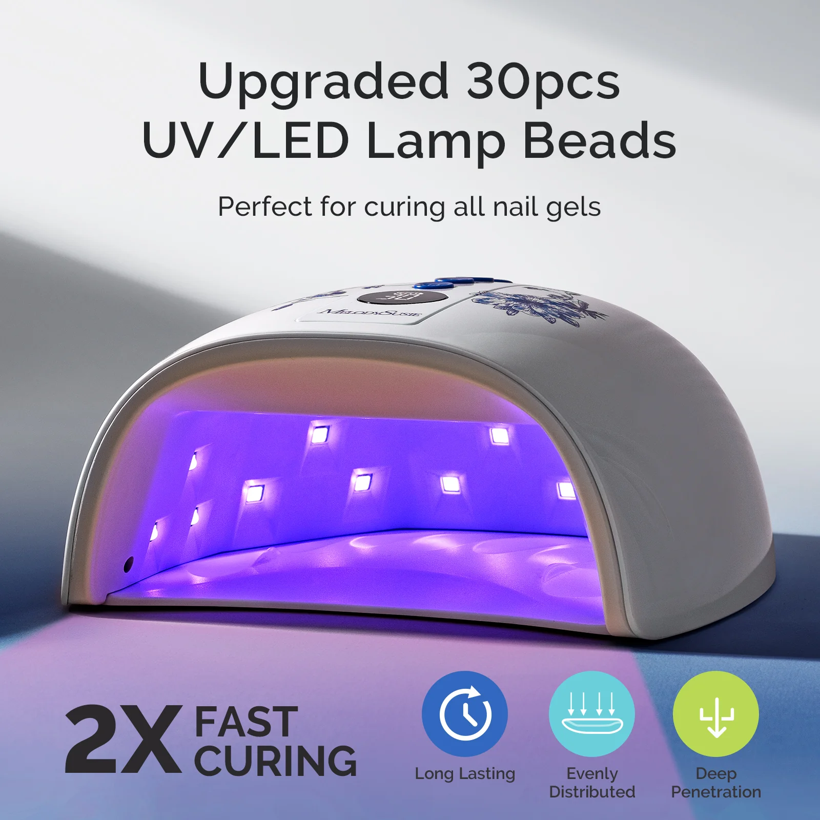 SM200F Plus Rechargeable 35,000RPM Nail Drill Art Design Gift Box - Image 8