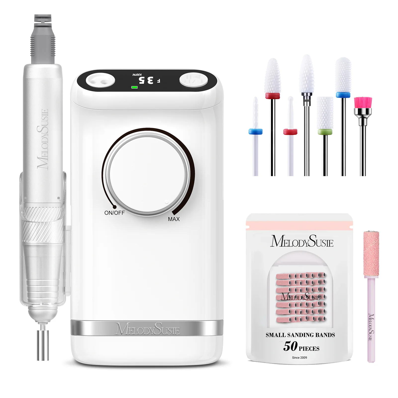 SM320G Clip-On Advanced Rechargeable 2-in-1 Nail Drill with Tilted Display Design 35,000RPM - Image 7
