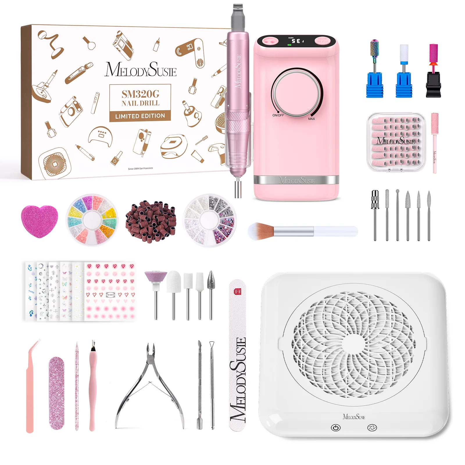 SM320G Rechargeable 35,000RPM Nail Drill Gift Box - Image 10