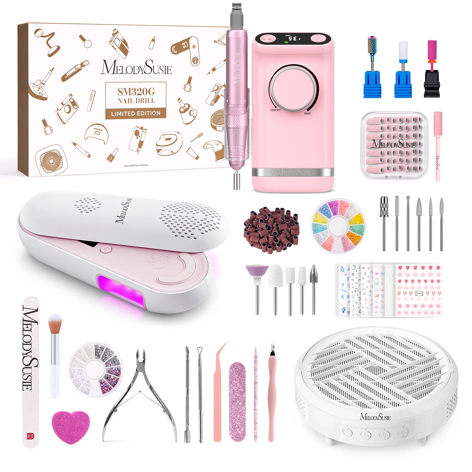 SM320G Rechargeable 35,000RPM Nail Drill Gift Box - Image 12