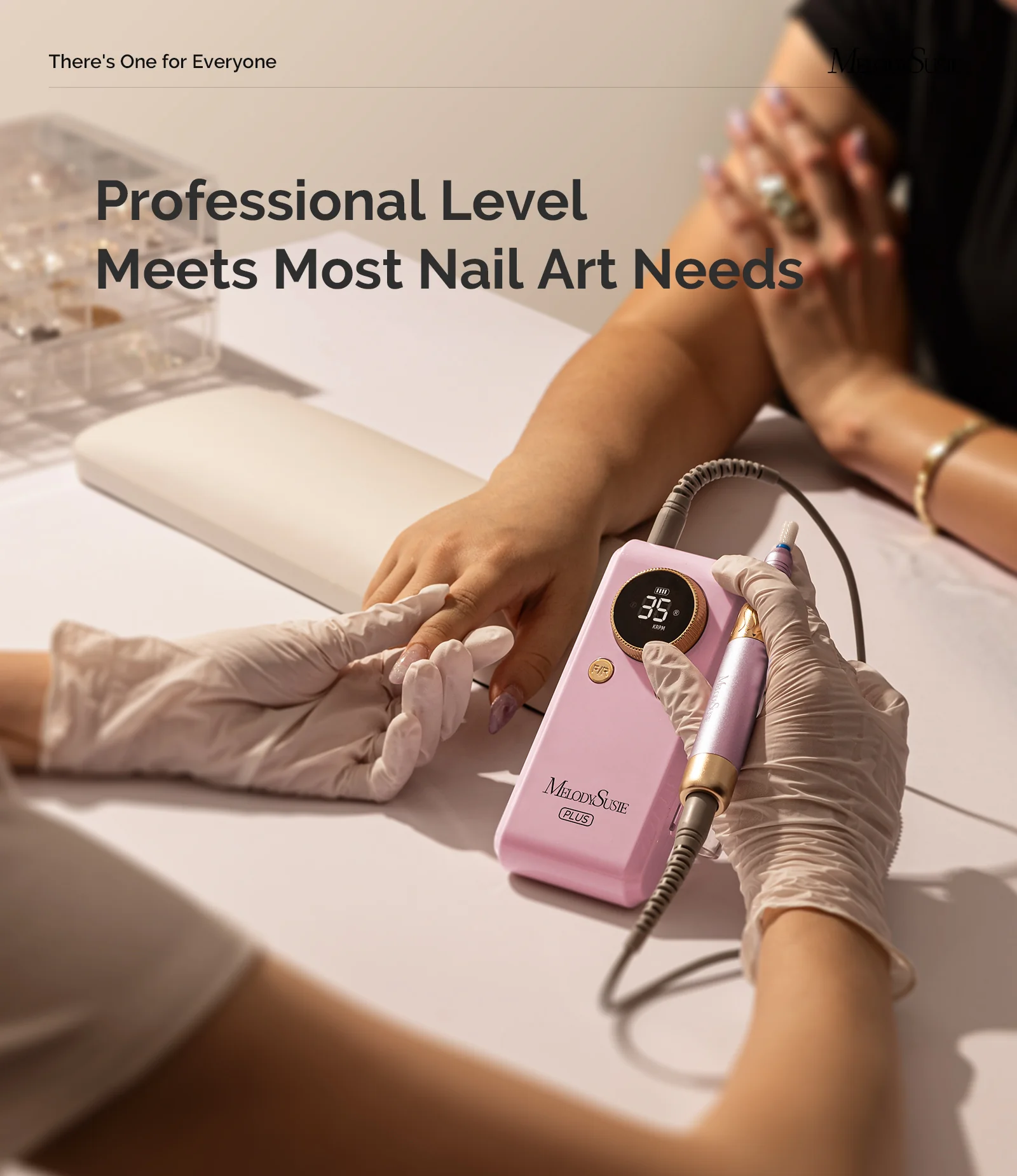 SM330G Clip-On Advanced Rechargeable 2-in-1 Nail Drill with Built-In Stand 35,000RPM - Image 5