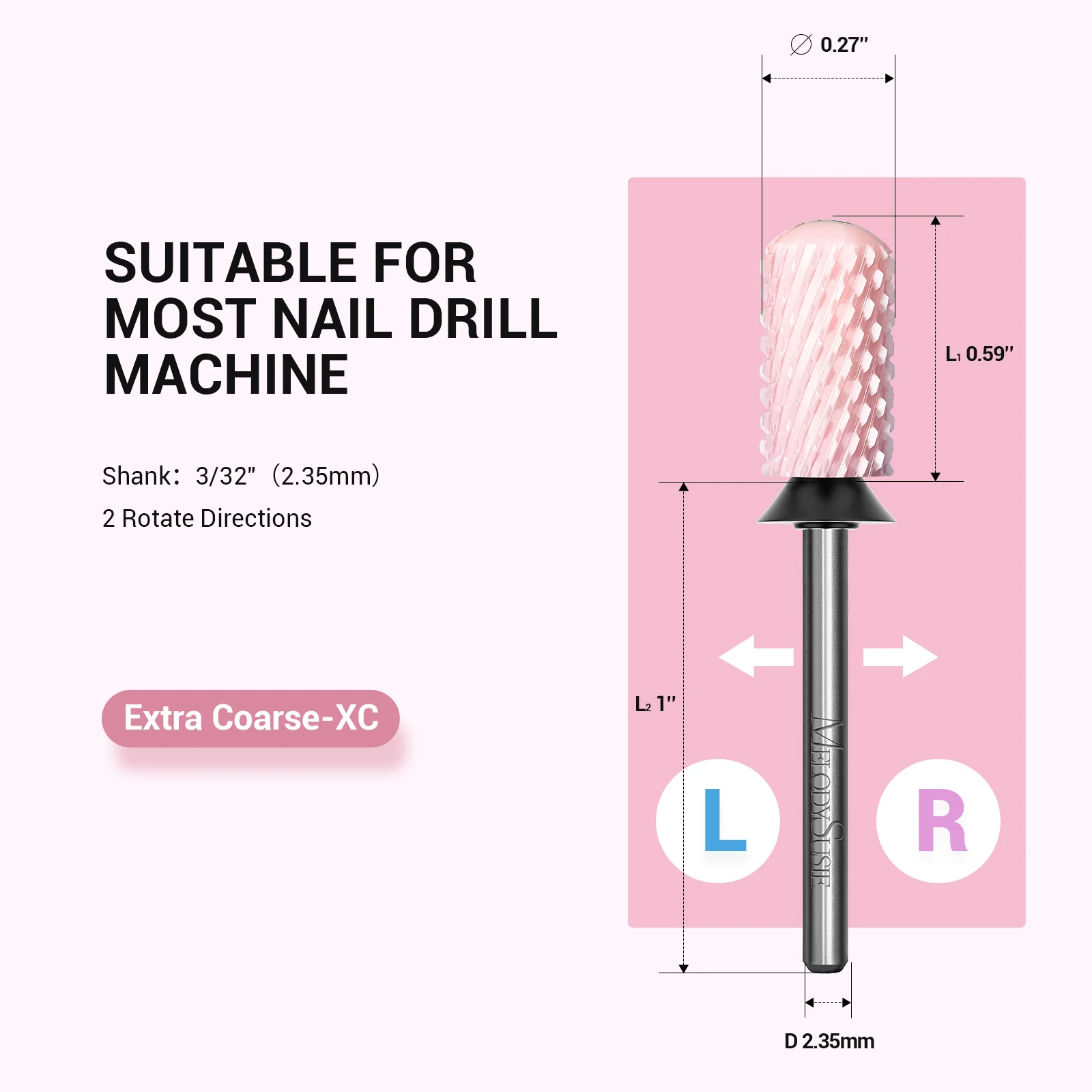 Smooth Round Top Large Barrel Ceramic Nail Drill Bit - Image 5