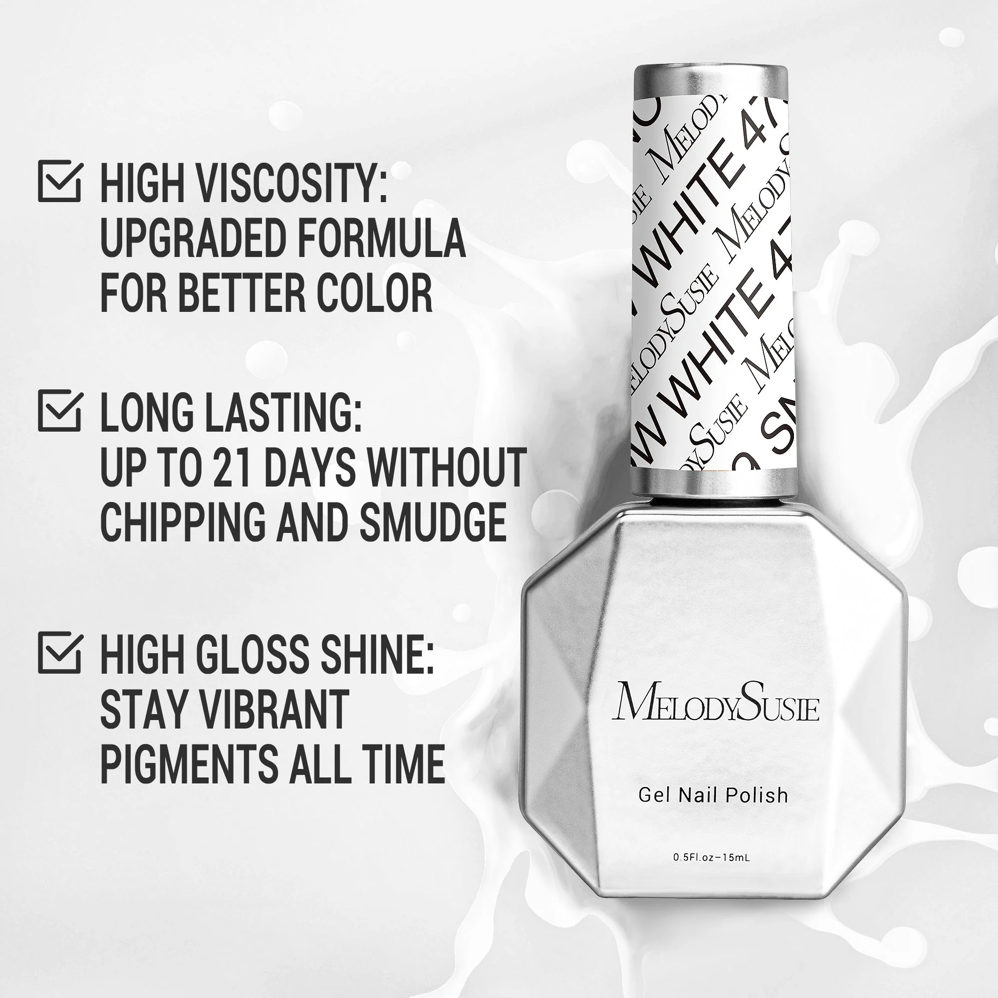 479 Snow White - TPO-Free Thick Nail Gel Polish(15ml) - Image 3