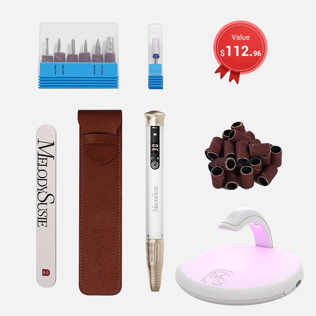 SP1(SM220E) Pen-Shaped Rechargeable Nail Drill 30,000RPM - Starter Set