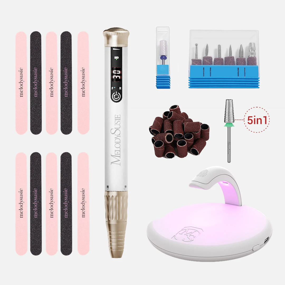 SP1(SM220E) Pen-Shaped Rechargeable Nail Drill 30,000RPM - Starter Set - Image 12