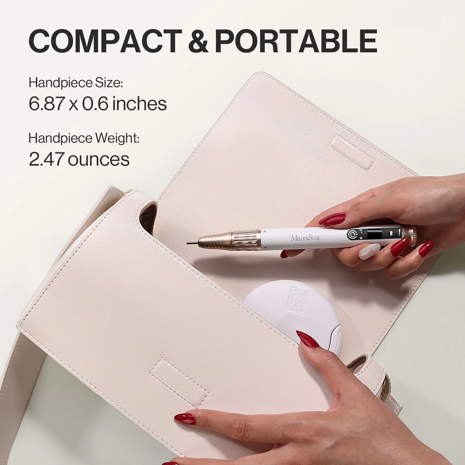 SP1(SM220E) Pen-Shaped Rechargeable Nail Drill 30,000RPM - Starter Set - Image 6