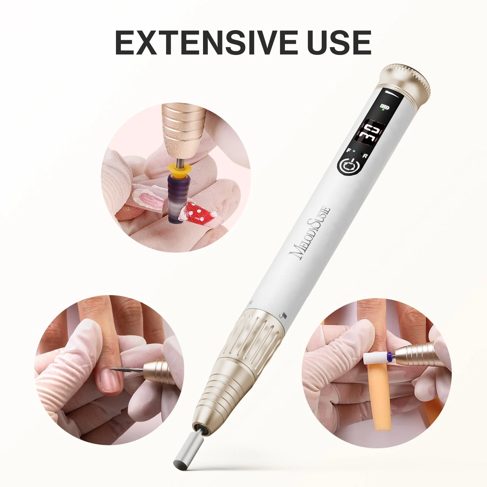 SP1(SM220E) Pen-Shaped Rechargeable Nail Drill 30,000RPM - Starter Set - Image 7