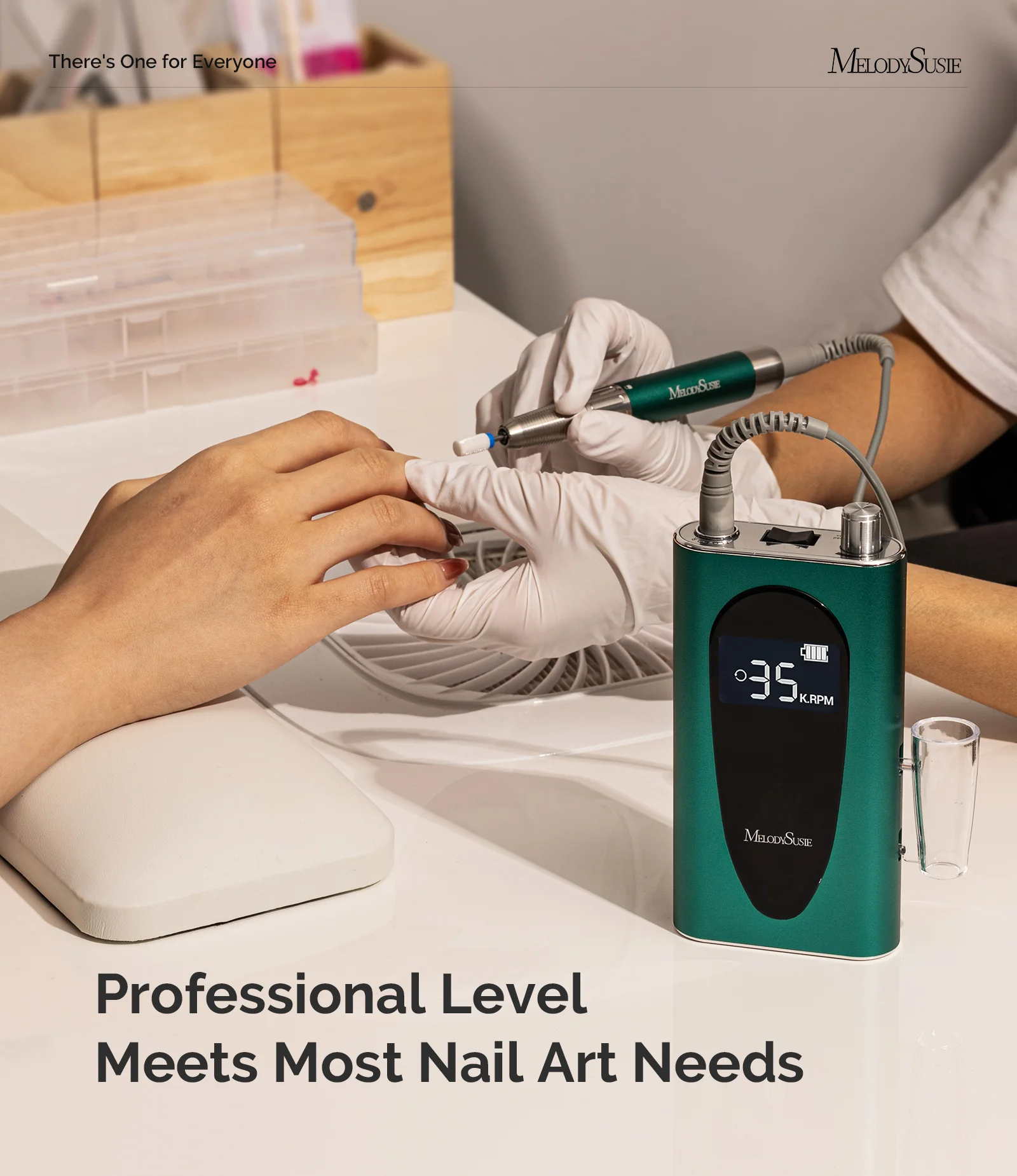 Sparkle Plus(MM400C) Clip-On Professional Rechargeable Nail Drill 35,000RPM - Image 3