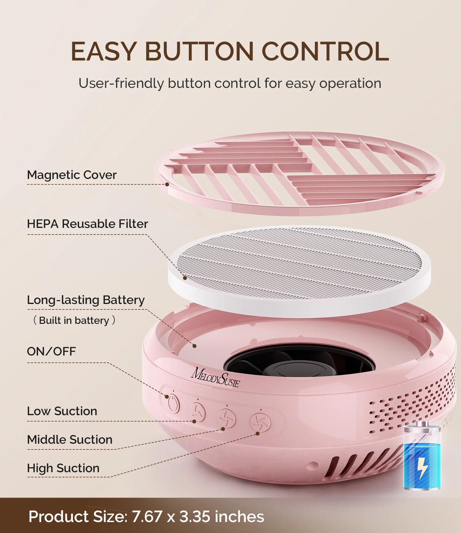 SProR Cordless & Rechargeable Nail Dust Collector Set - Image 6