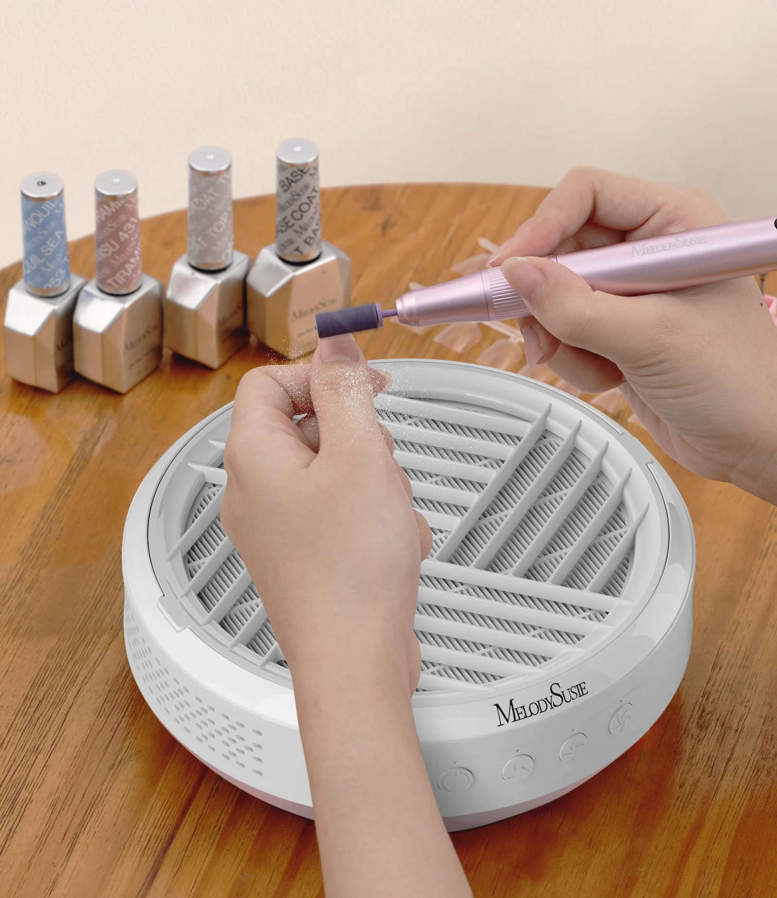 SProR Cordless & Rechargeable Nail Dust Collector - White - Image 8