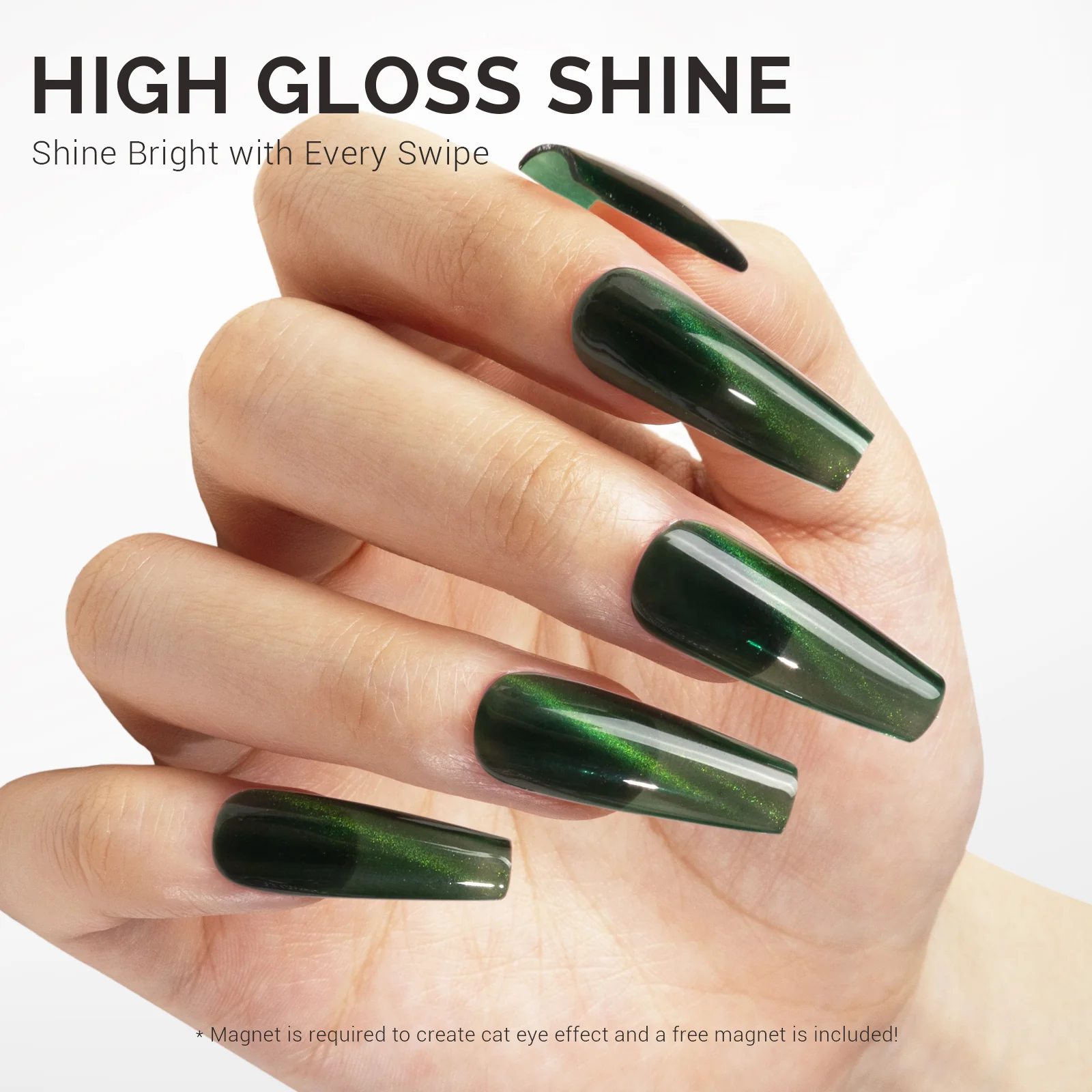St. Patrick's Day Cat Eye Nail Gel Polish Gift Box - 6 Colors - Image 5