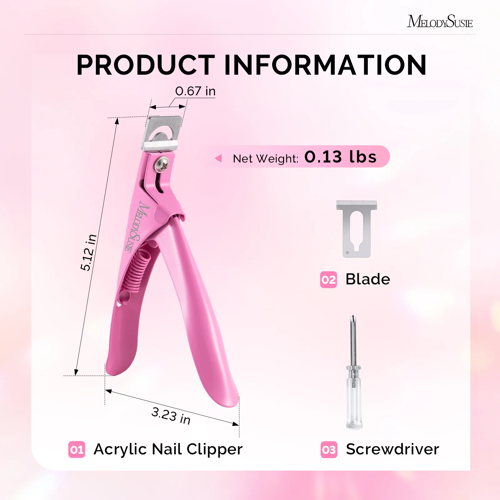 Stainless Steel Edge Cutter - Pink - Image 3