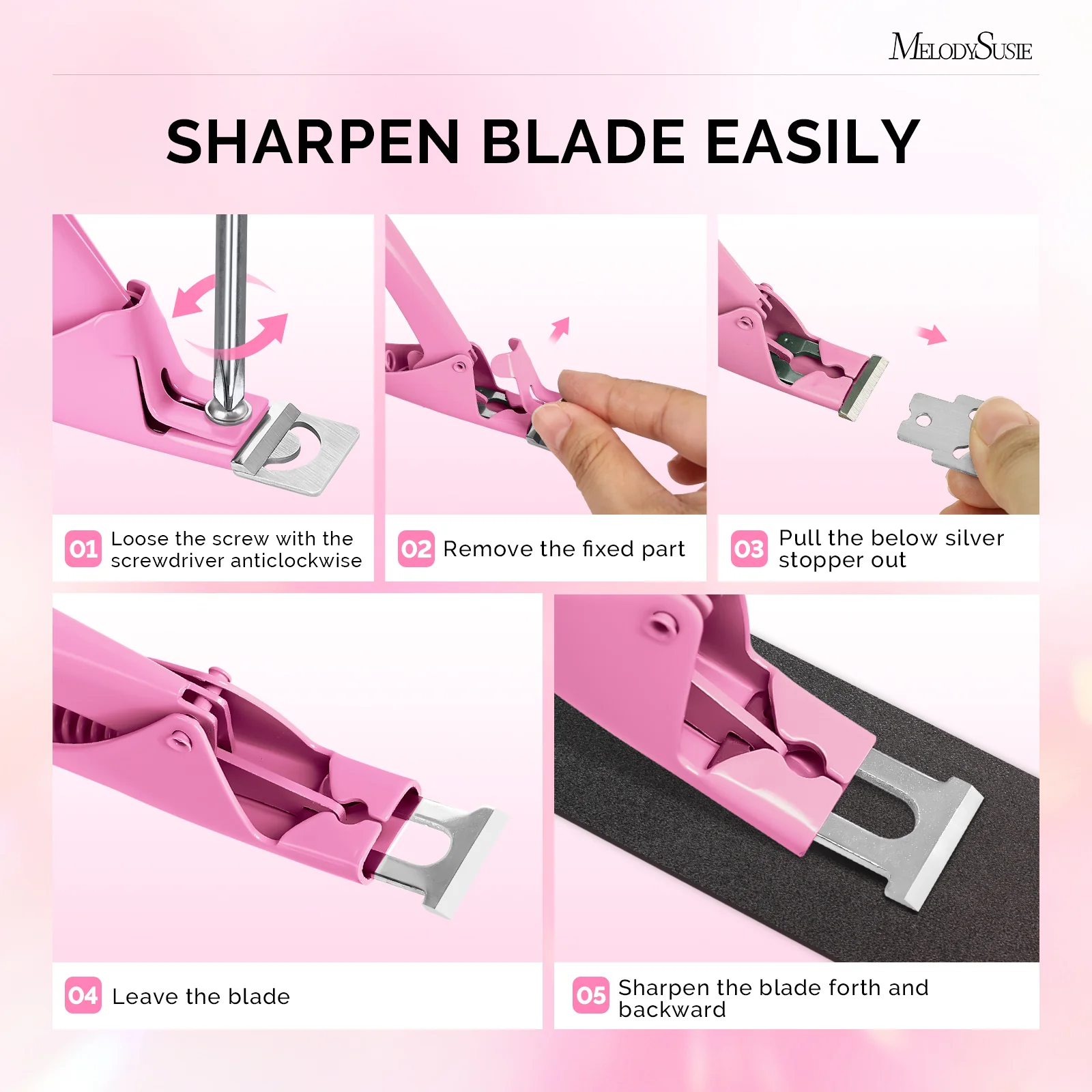 Stainless Steel Edge Cutter - Pink - Image 7