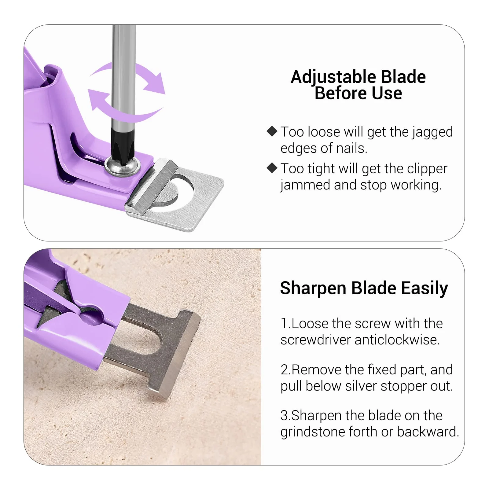 Stainless Steel Edge Cutter - Purple - Image 4