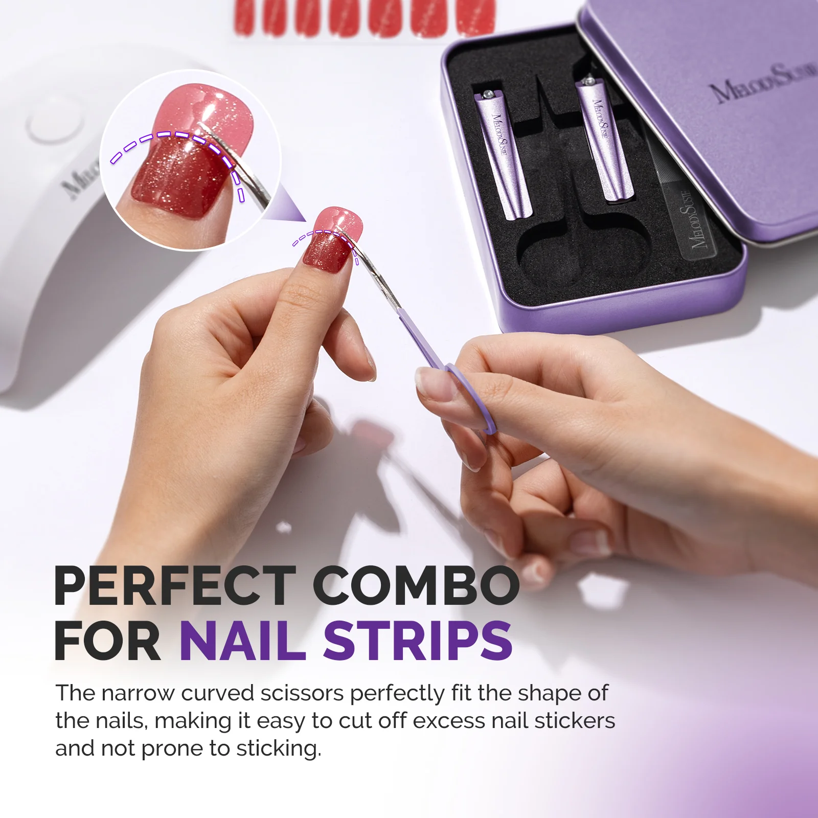 Stainless Steel Nail Clippers 4 in 1 Kit - Purple - Image 5
