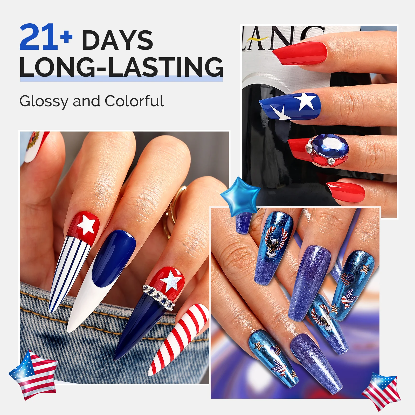 Independence Day Gel Nail Polish Gift Box - 8 Colors - Image 3