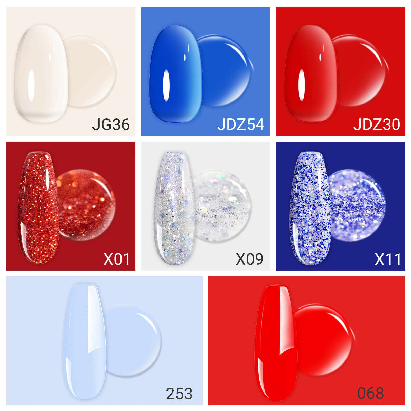 Independence Day Gel Nail Polish Gift Box - 8 Colors - Image 4
