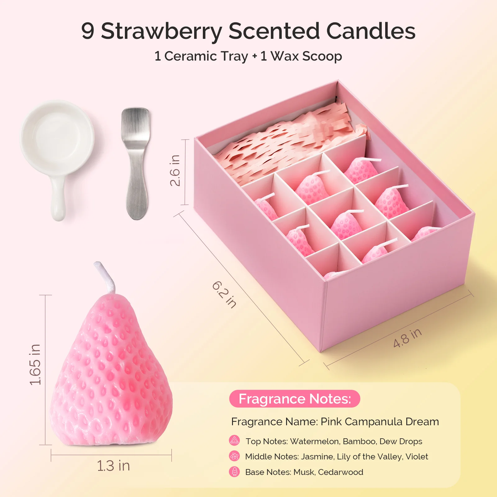 Strawberry-Shaped Scented Candle Gift Set - Image 12