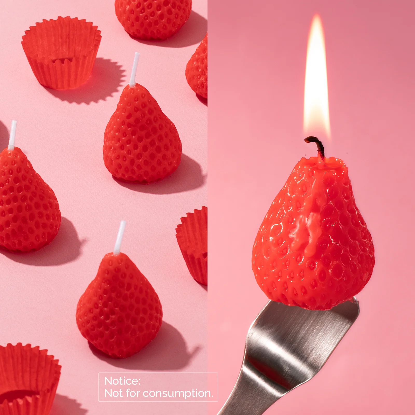 Strawberry-Shaped Scented Candle Gift Set - Image 6
