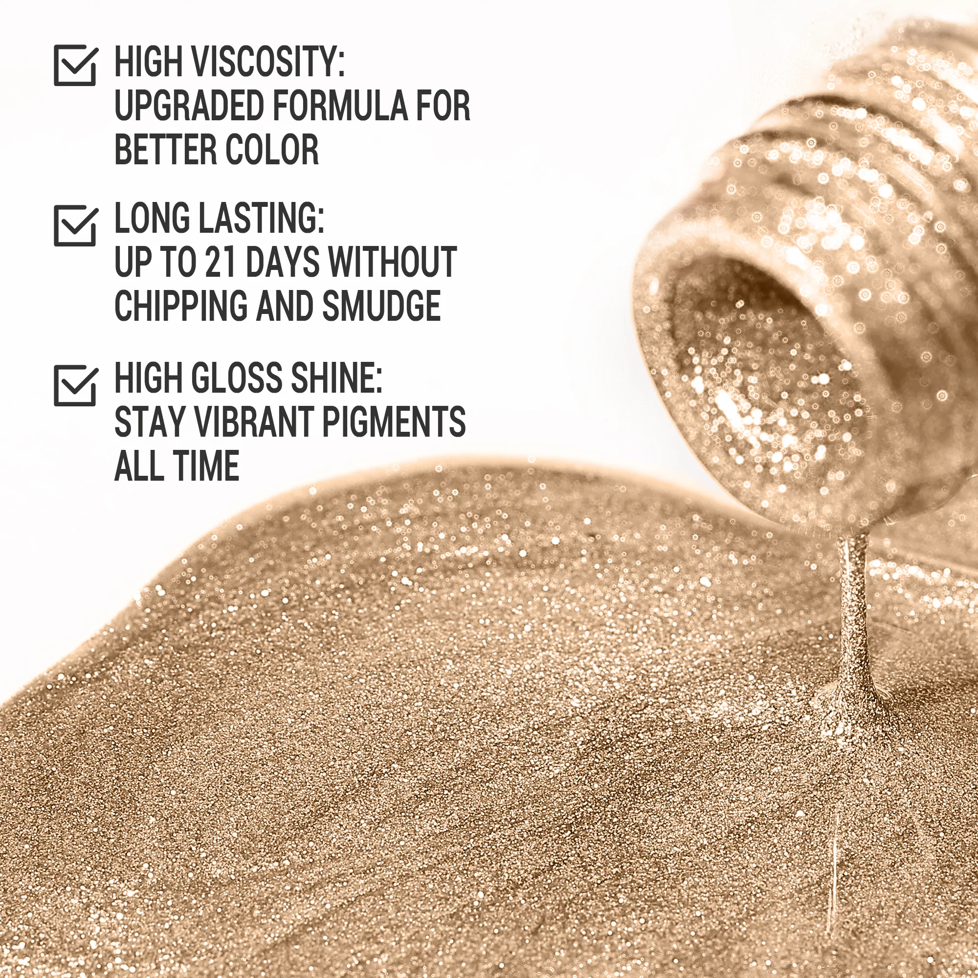 Z147 Sunrise Nude Gold - TPO-Free Thick Gel Nail Polish(15ml) - Image 2