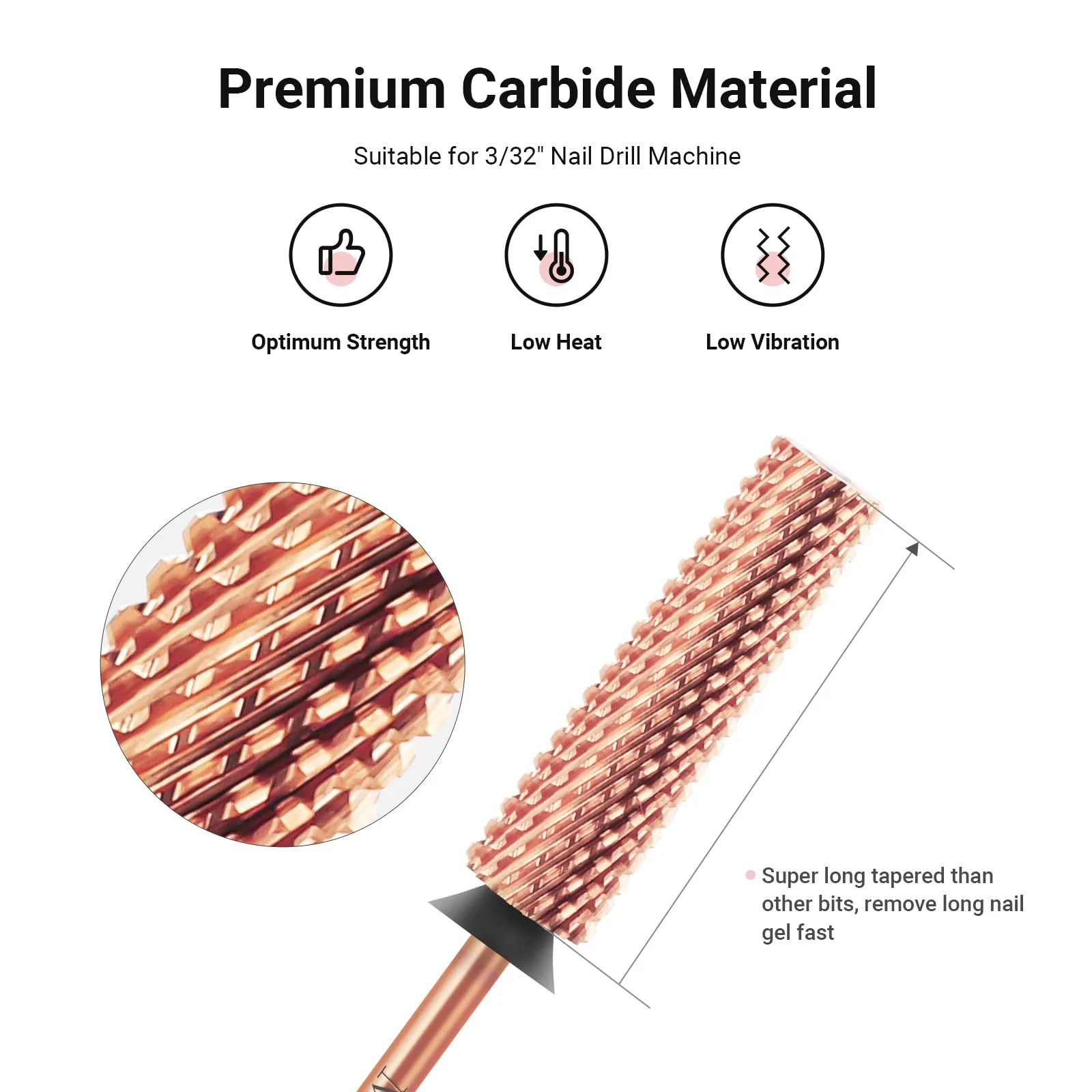Super Long Tapered Tungsten Carbide Nail Drill Bit - Image 2