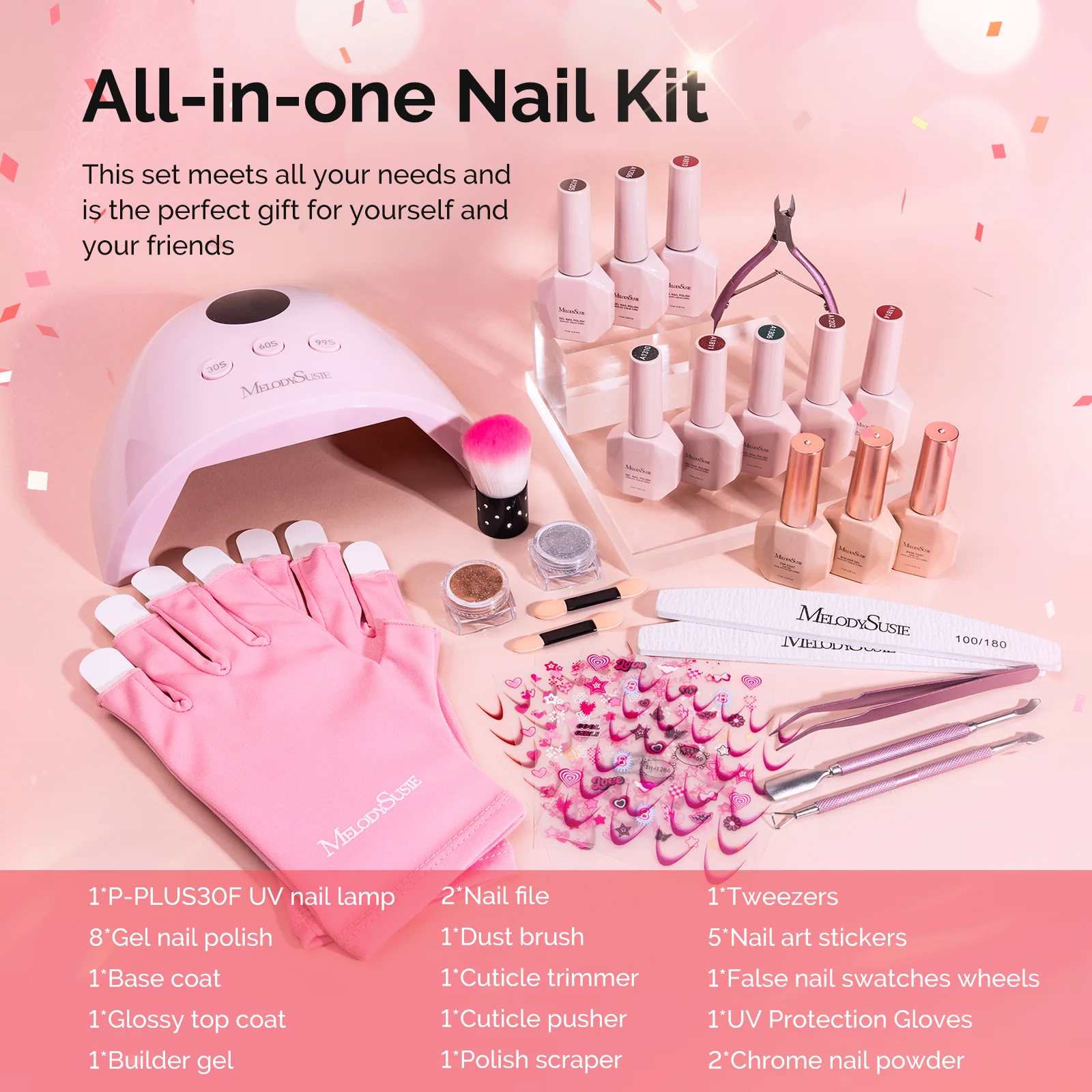 Gel Nail Polish Kit with UV Light P-PLUS30F - Image 7