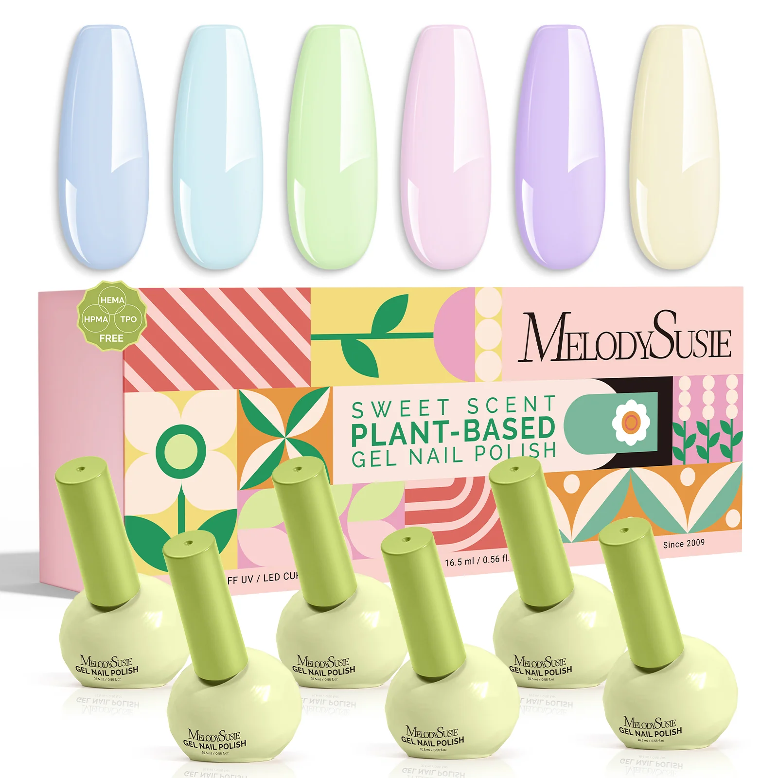 Plant-Based HEMA-Free & HPMA-Free & TPO-Free Gel Nail Polish Set - Crimberry Spark Set 16.5ml 6Pcs - Image 13