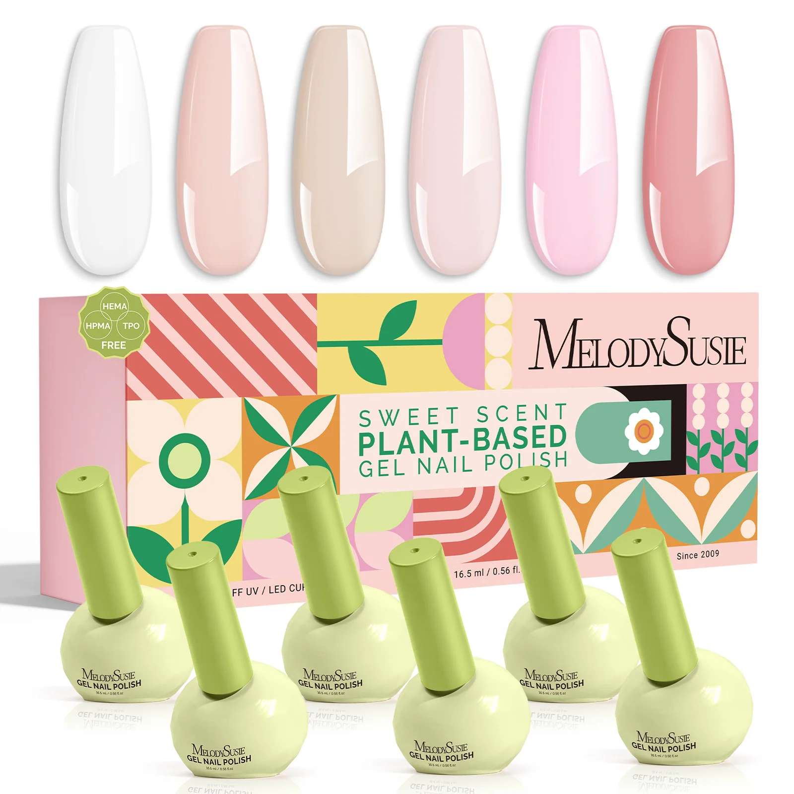 Plant-Based HEMA-Free & HPMA-Free & TPO-Free Gel Nail Polish Set - Crimberry Spark Set 16.5ml 6Pcs - Image 8