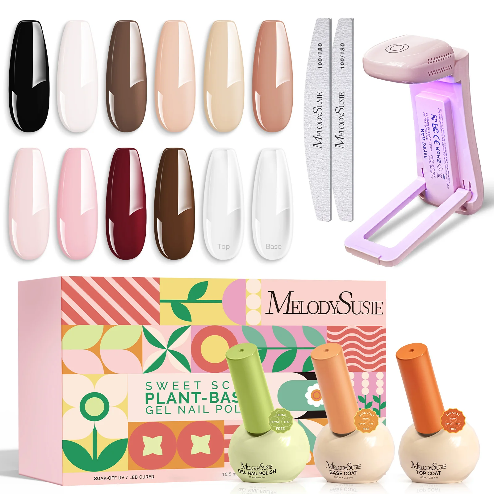 Plant-Based HEMA-Free & HPMA-Free & TPO-Free Gel Nail Polish Set - Crimberry Spark Set 16.5ml 6Pcs - Image 12