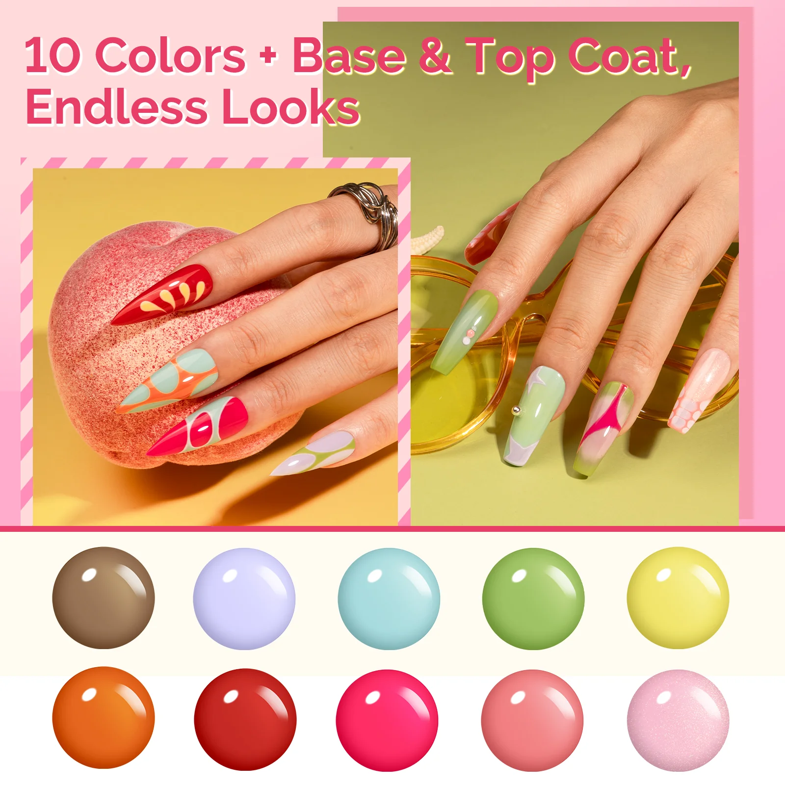 Plant-Based HEMA-Free & HPMA-Free & TPO-Free Gel Nail Polish 12Pcs Dopamine Set - US ONLY - Image 2