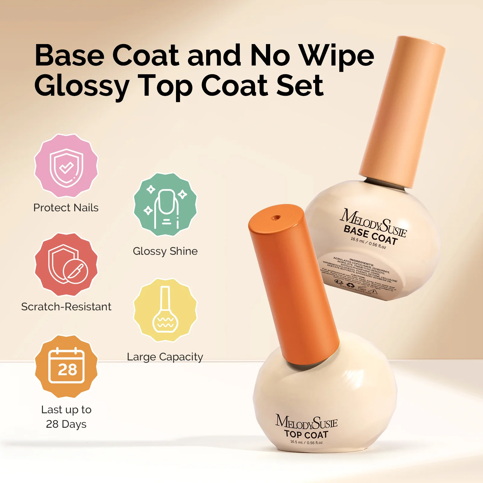 Plant-Based HEMA-Free & HPMA-Free & TPO-Free Gel Nail Polish Set - Nude Neautral Set 16.5ml 6Pcs - Image 10