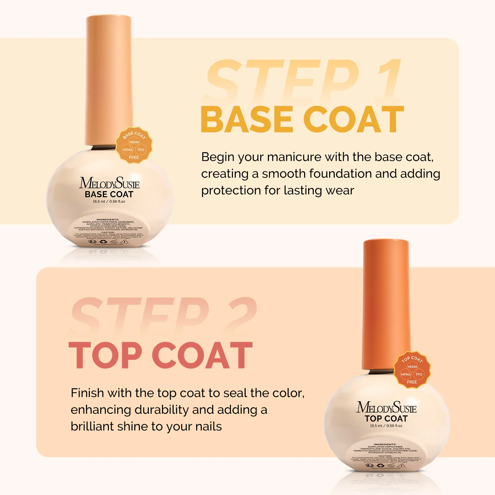Plant-Based HEMA-Free & HPMA-Free & TPO-Free Gel Nail Polish Set - Nude Neautral Set 16.5ml 6Pcs - Image 8