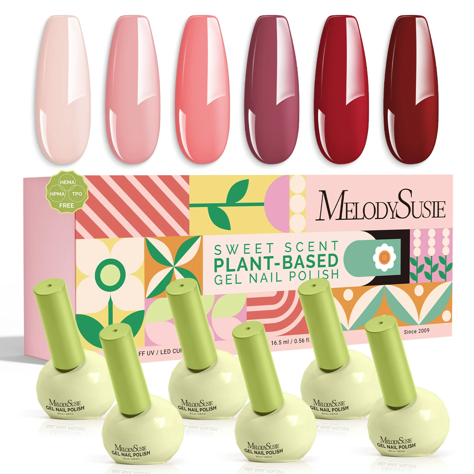 Plant-Based HEMA-Free & HPMA-Free & TPO-Free Gel Nail Polish Set - Fun Macarons Set 16.5ml 6Pcs - Image 16