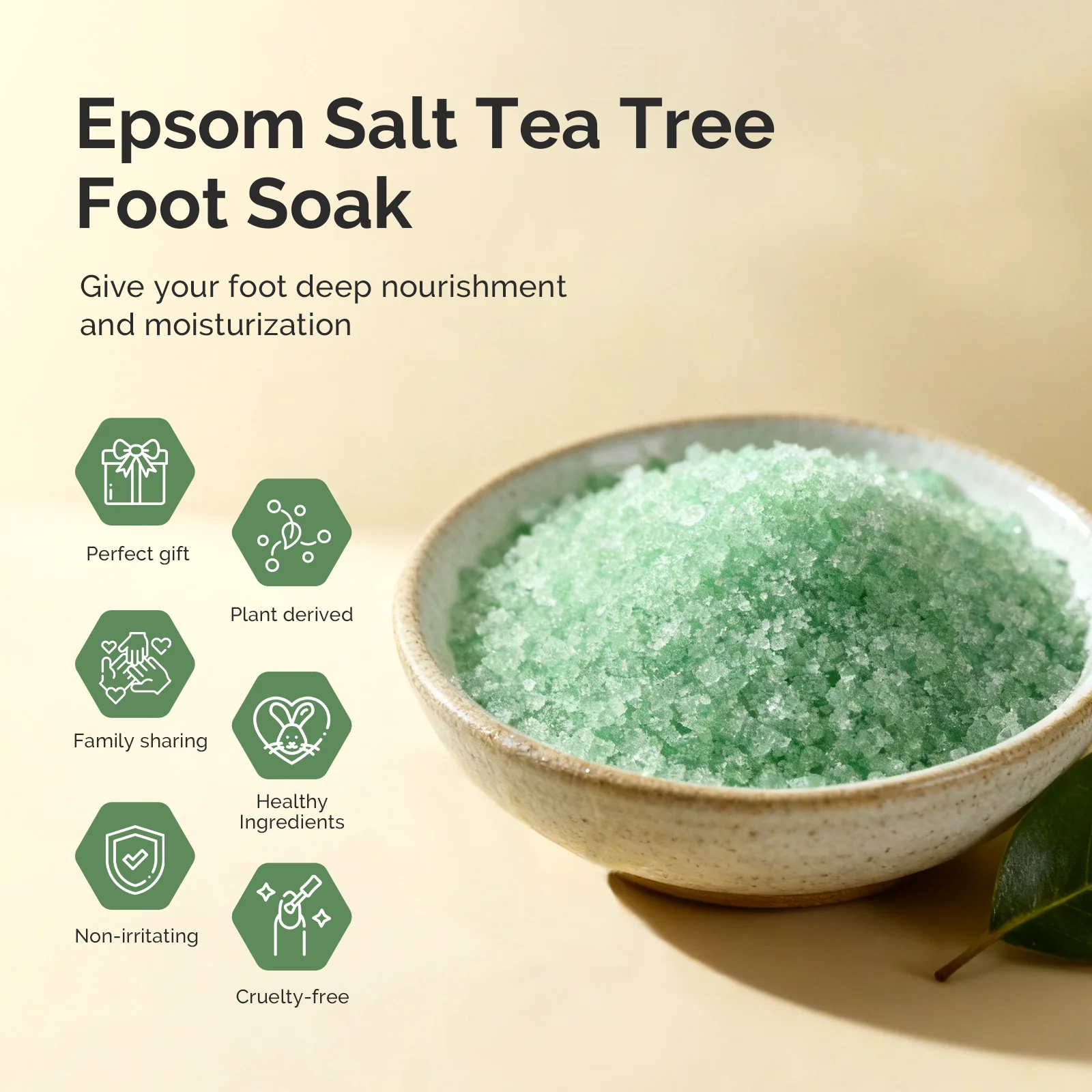 Tea Tree Oil Foot Soak with Sea Salt - Image 2