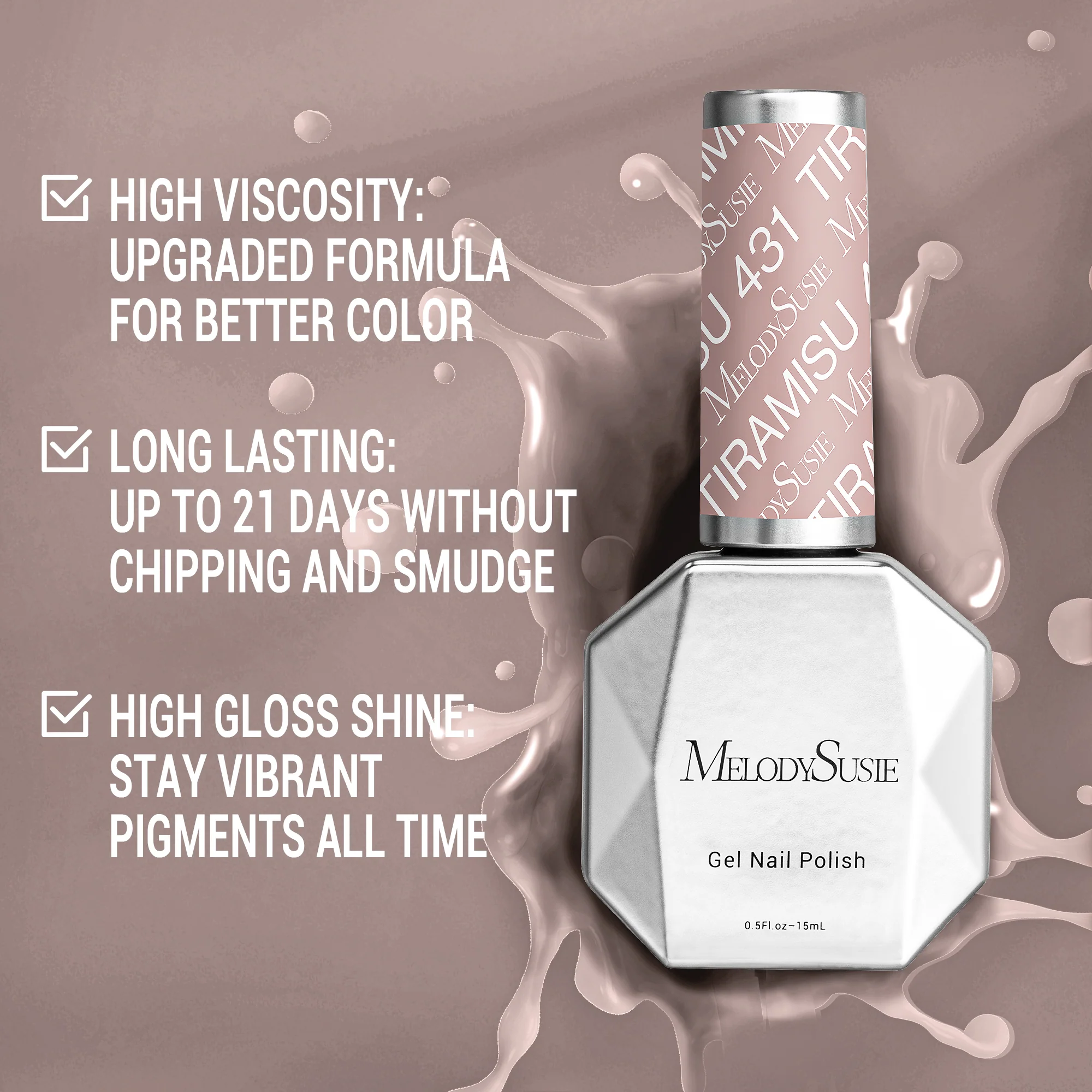 431 Tiramisu - TPO-Free Thick Gel Nail Polish(15ml) - Image 3