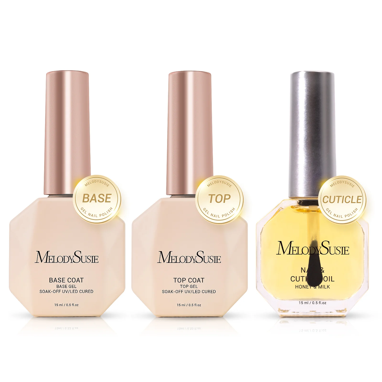 Top & Base Coat Gel Essentials Set - 3Pcs - Image 10