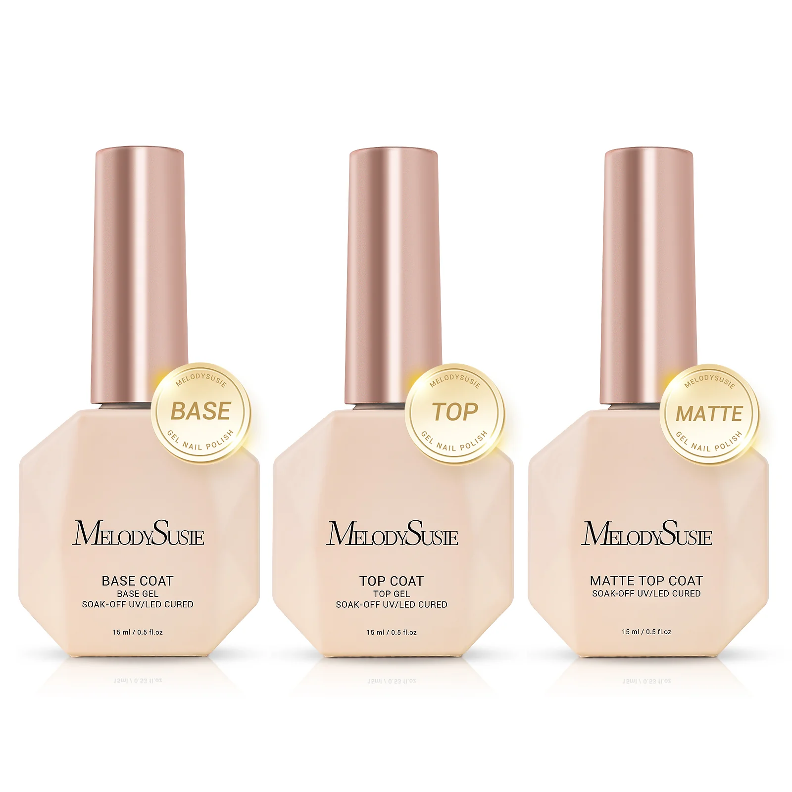 Top & Base Coat Gel Essentials Set - 3Pcs - Image 8