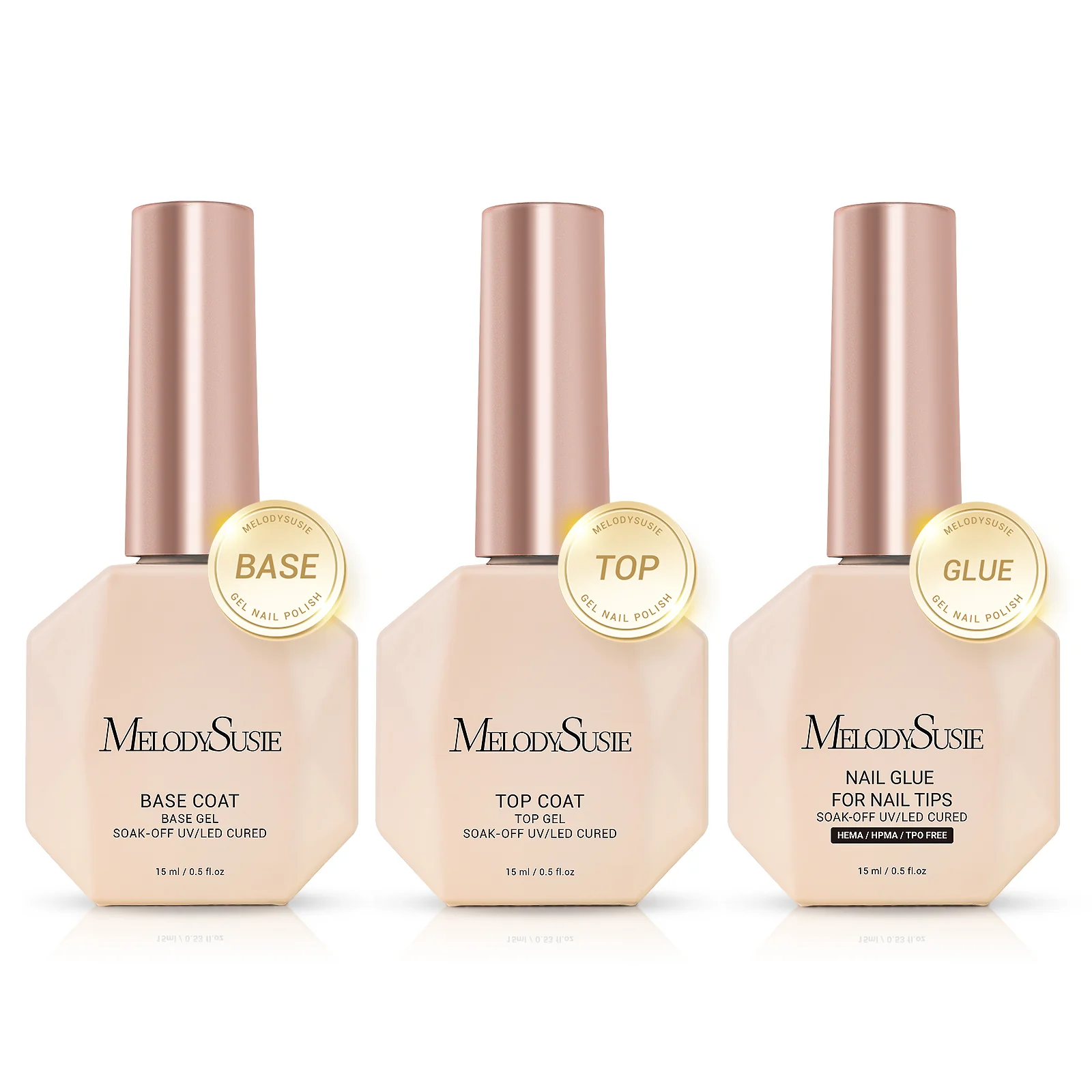 Top & Base Coat Gel Essentials Set - 3Pcs - Image 9
