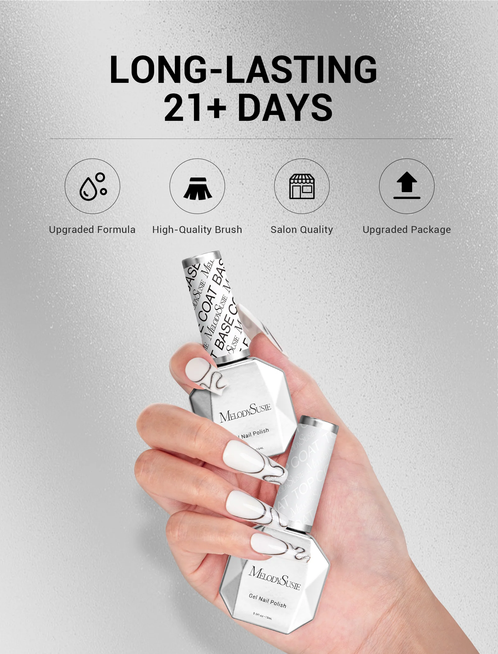 Top & Base Coat - Gel Nail Polish(15ml) - Image 8