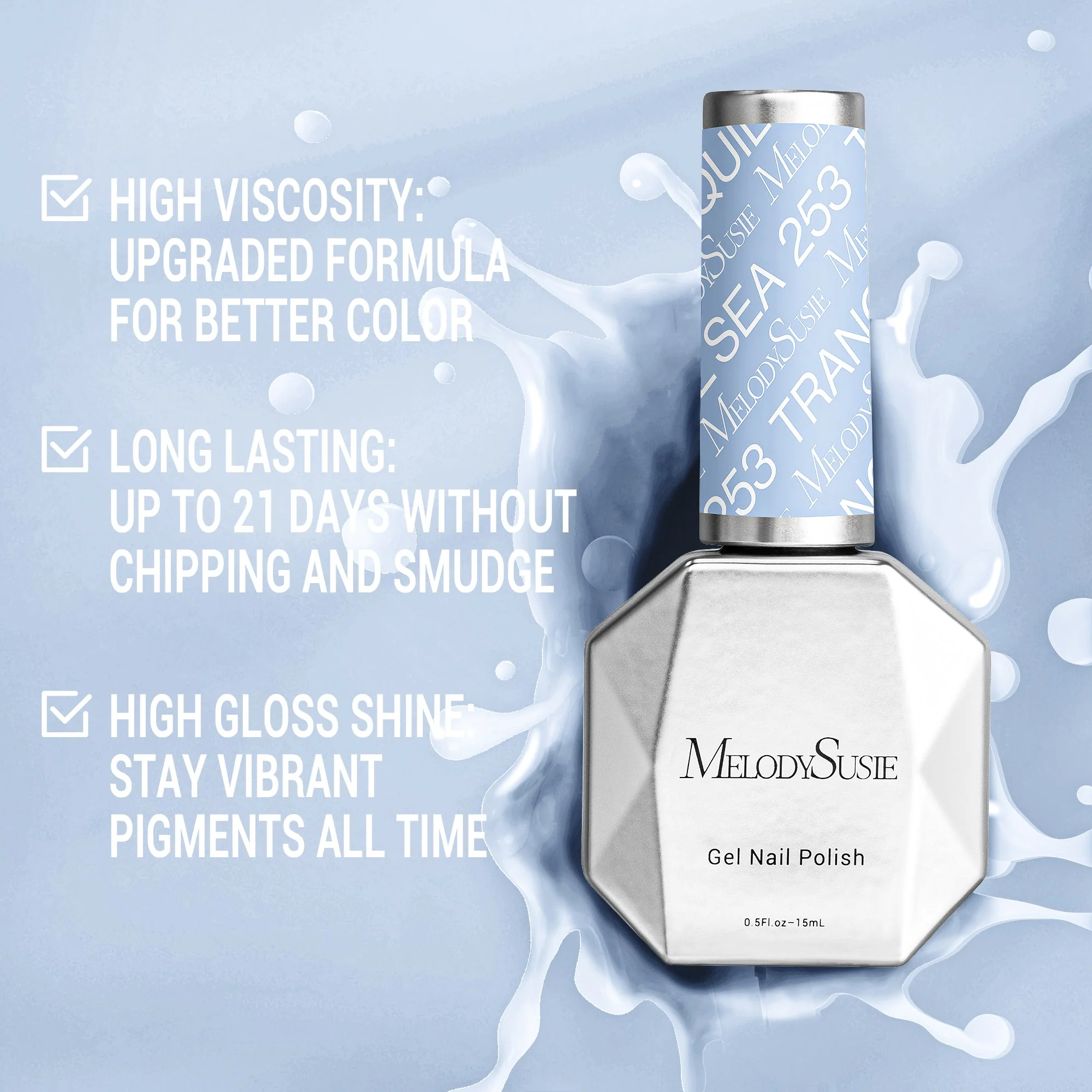253 Tranquil Sea - TPO-Free Thick Nail Gel Polish(15ml) - Image 3