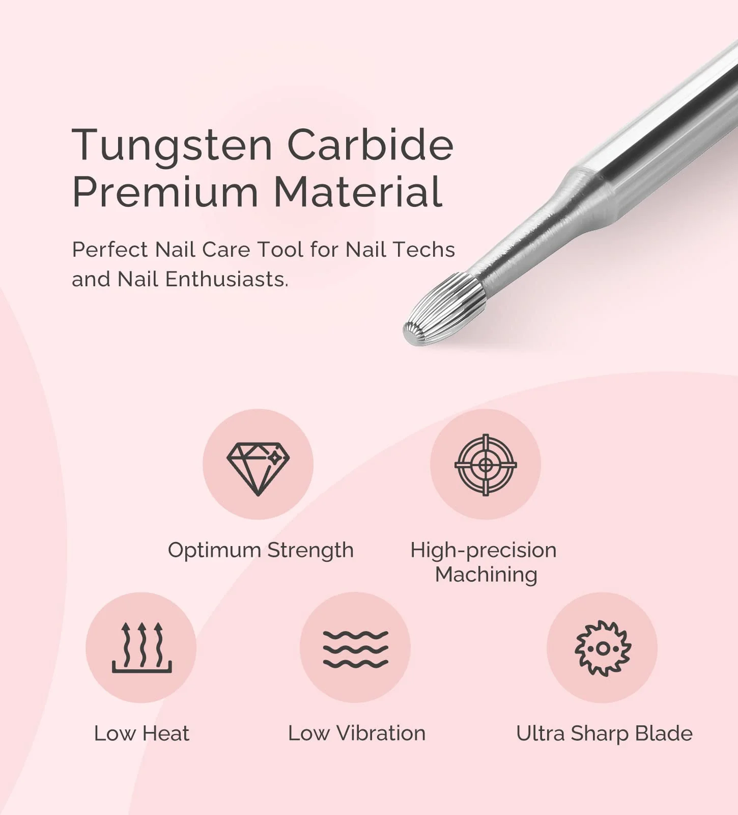Tungsten Carbide Cuticle Cleaner Nail Drill Bit - Image 4