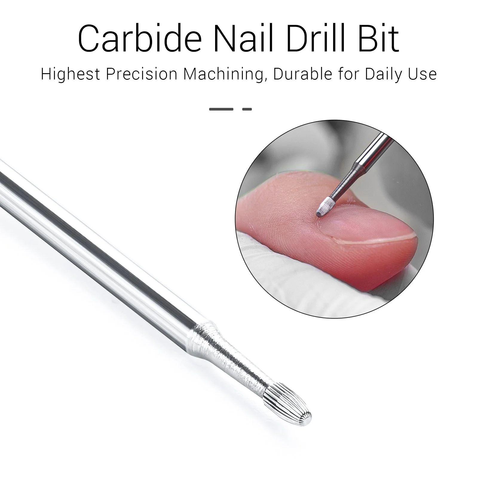 Tungsten Carbide Cuticle Cleaner Safety Nail Drill Bit - Fine (1pc) - Image 4